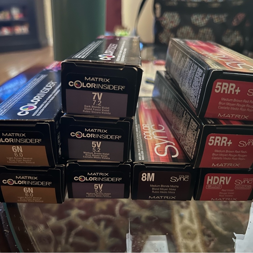 Matrix professional hair color and developer